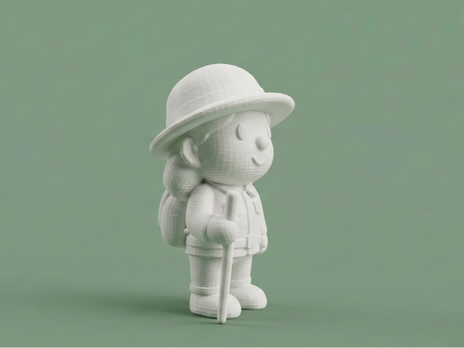 Cute Hiker Figurine – Cartoon Explorer Character