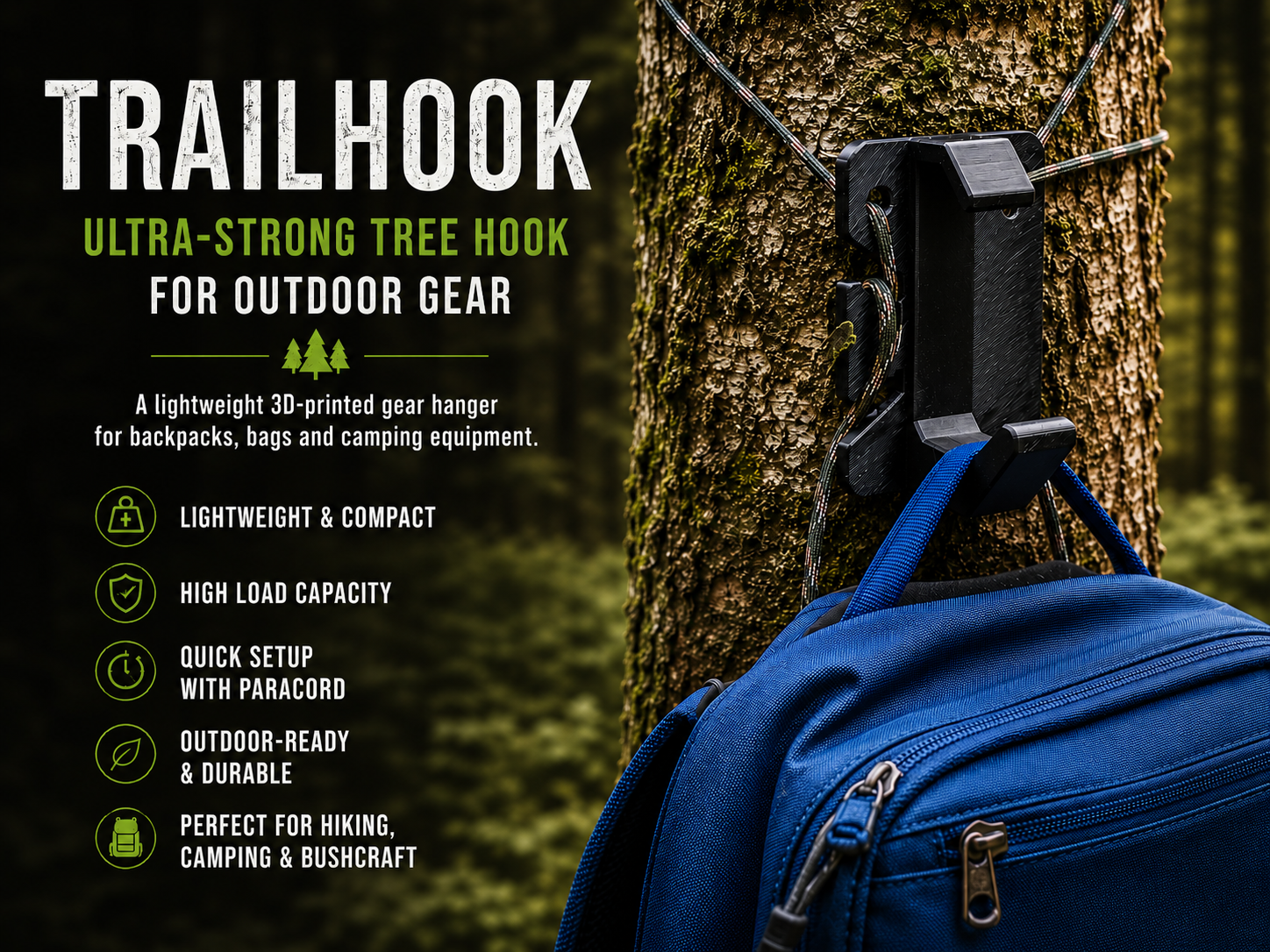 TrailHook – Outdoor Hook for Backpack & Gear