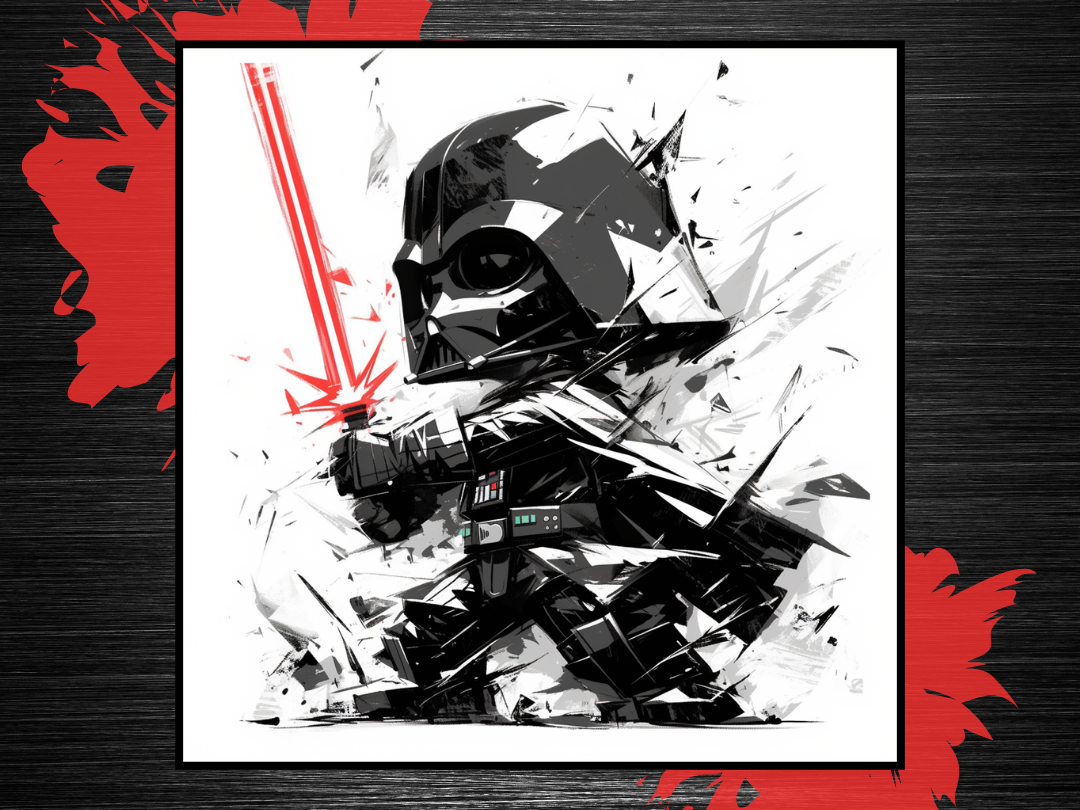 Chibi Darth Vader Hueforge Poster | The Dark Side
