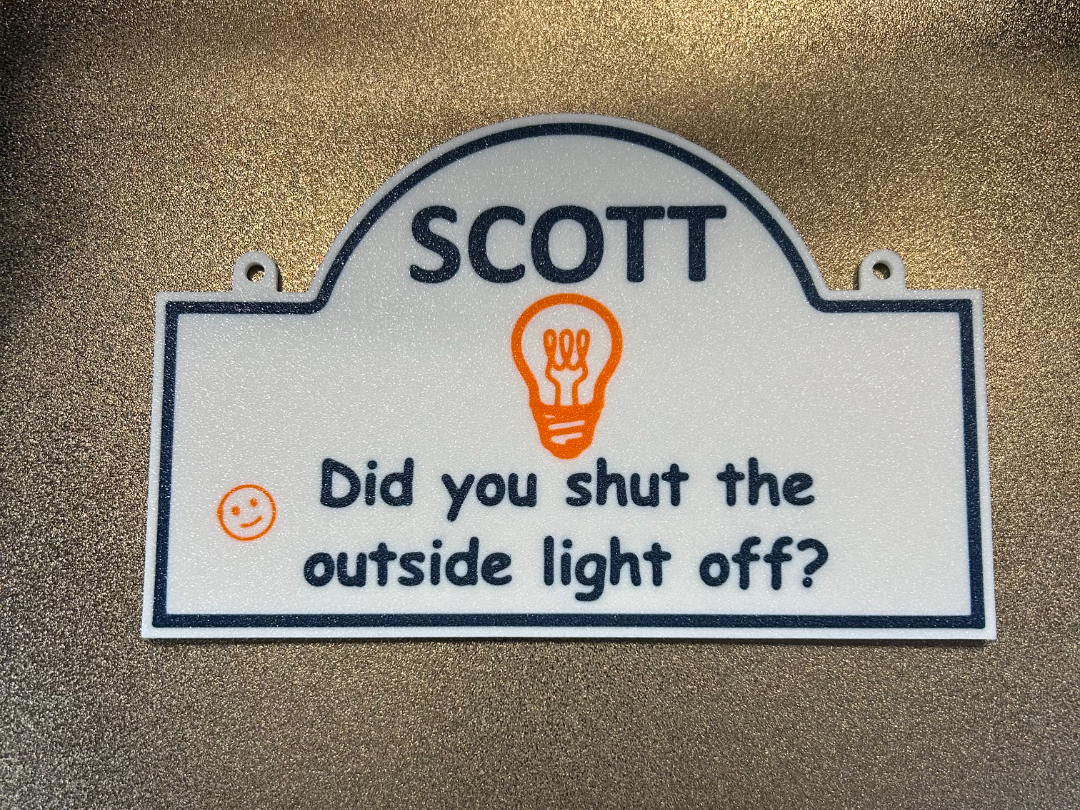 Fun shut off the light sign