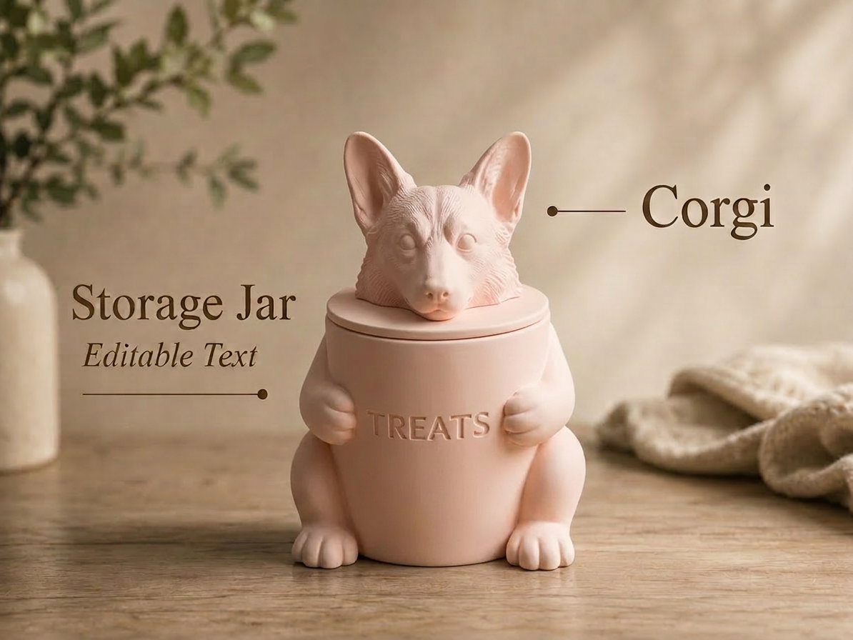 Corgi Storage Jar