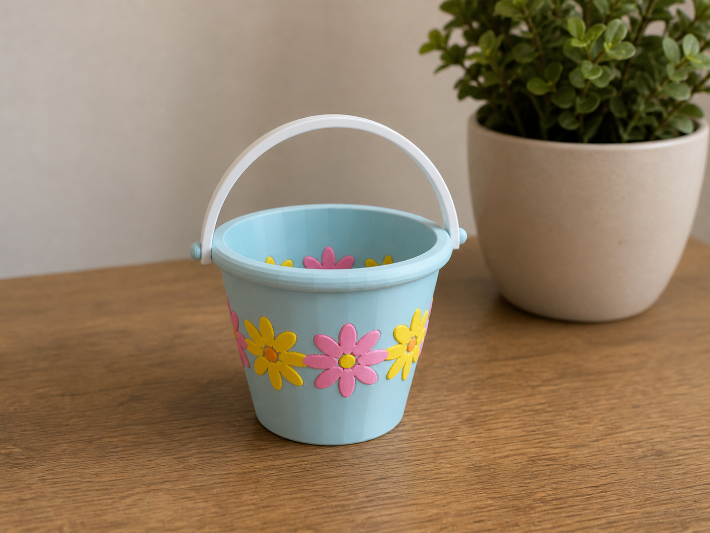 Pastel Bloom Bucket