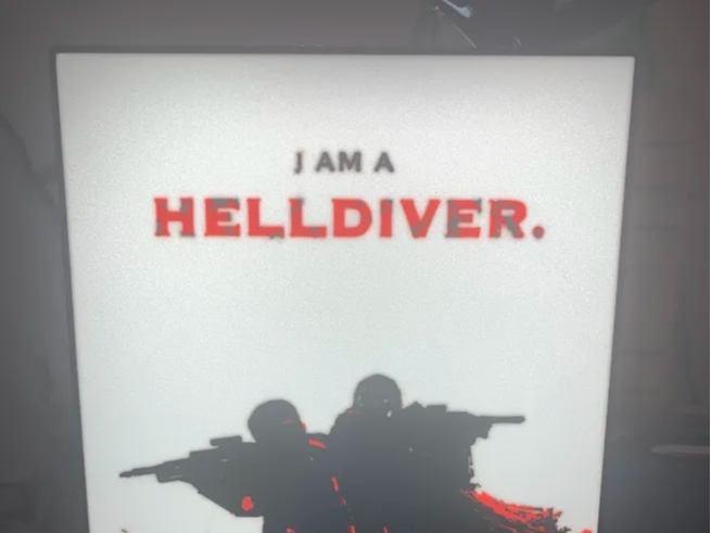 Helldivers 2 Lightbox (I AM A HELLDIVER)