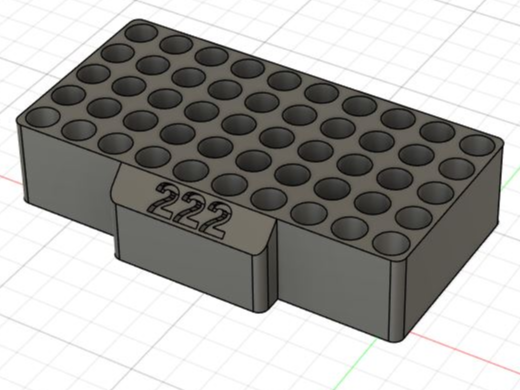 .222 Caliber Ammo Reloading Tray – 50 Rounds