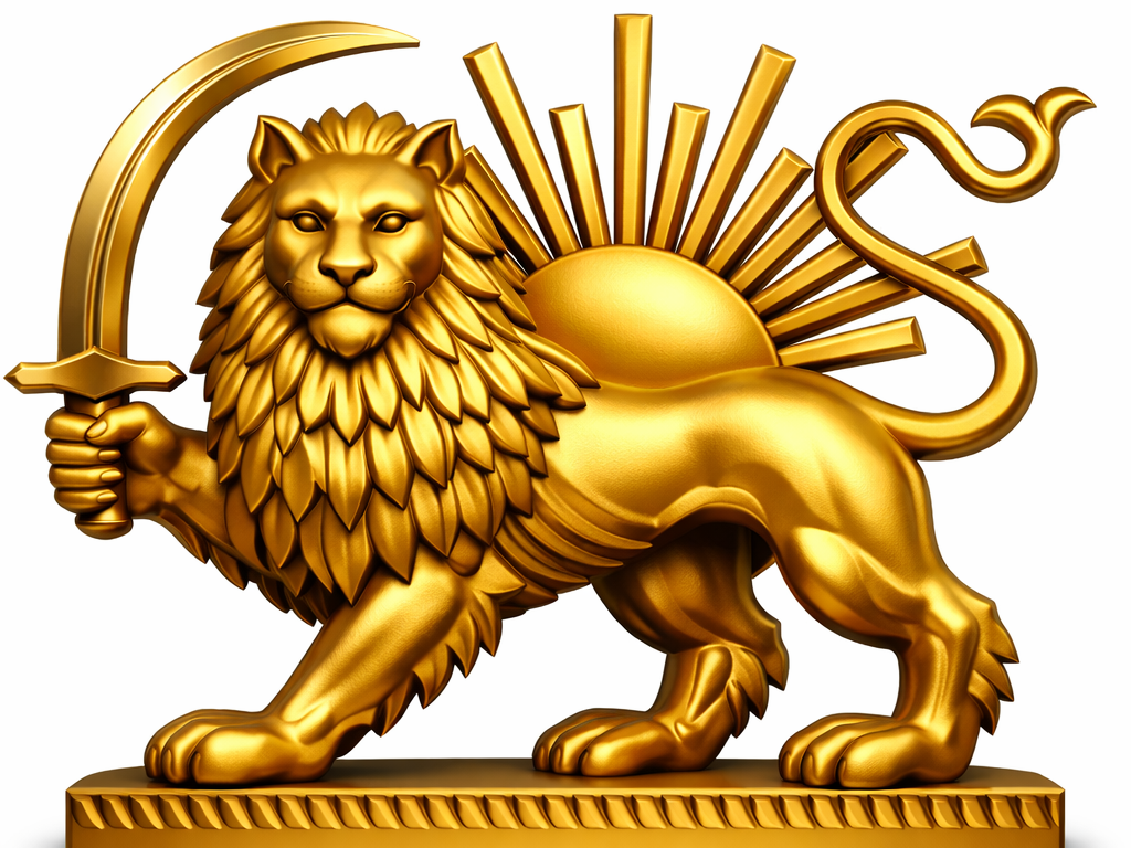 Shir o Khorshid – Persian Lion & Sun 3D Model