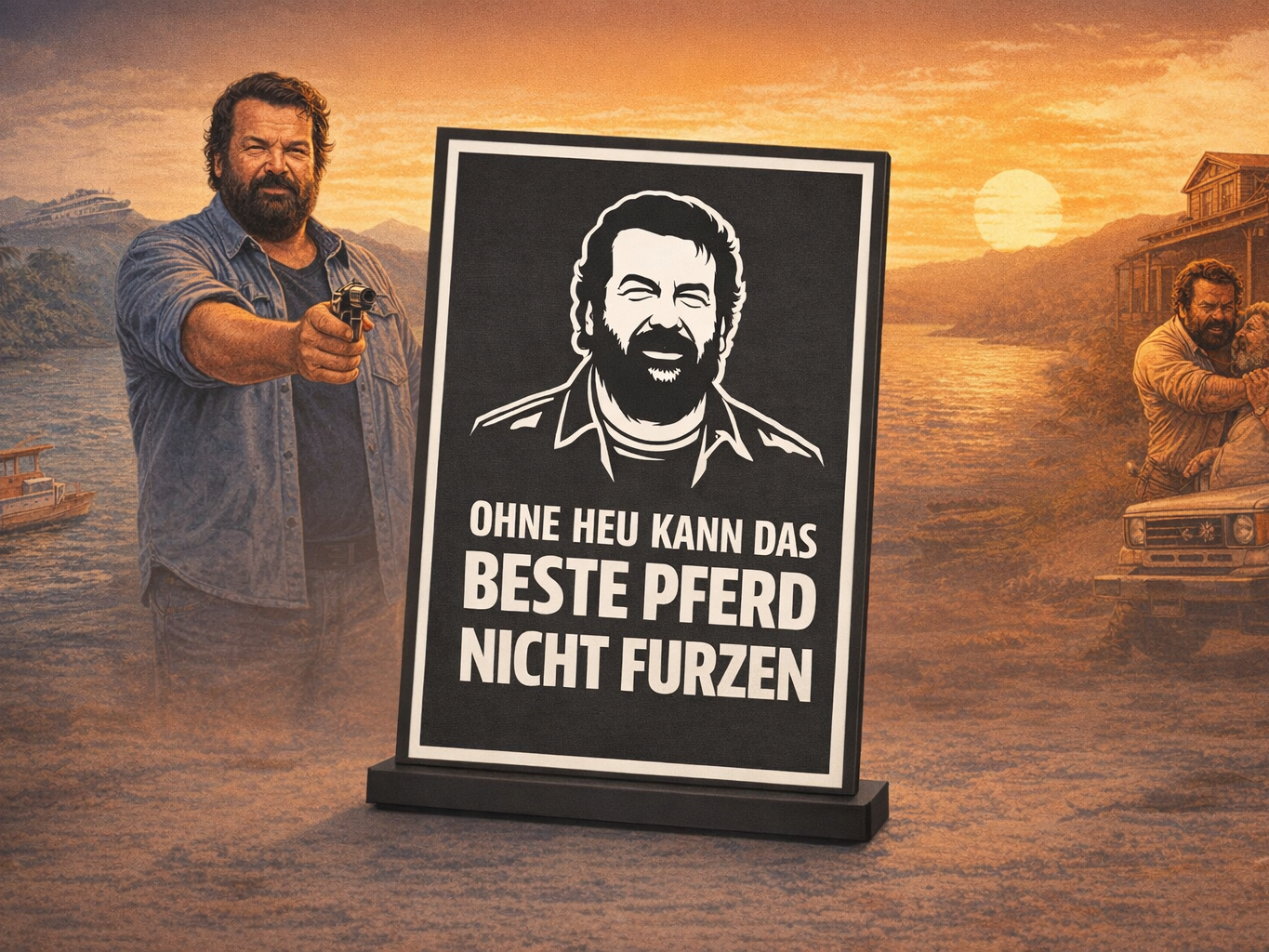 Bud Spencer Display Table Stand / Wallart