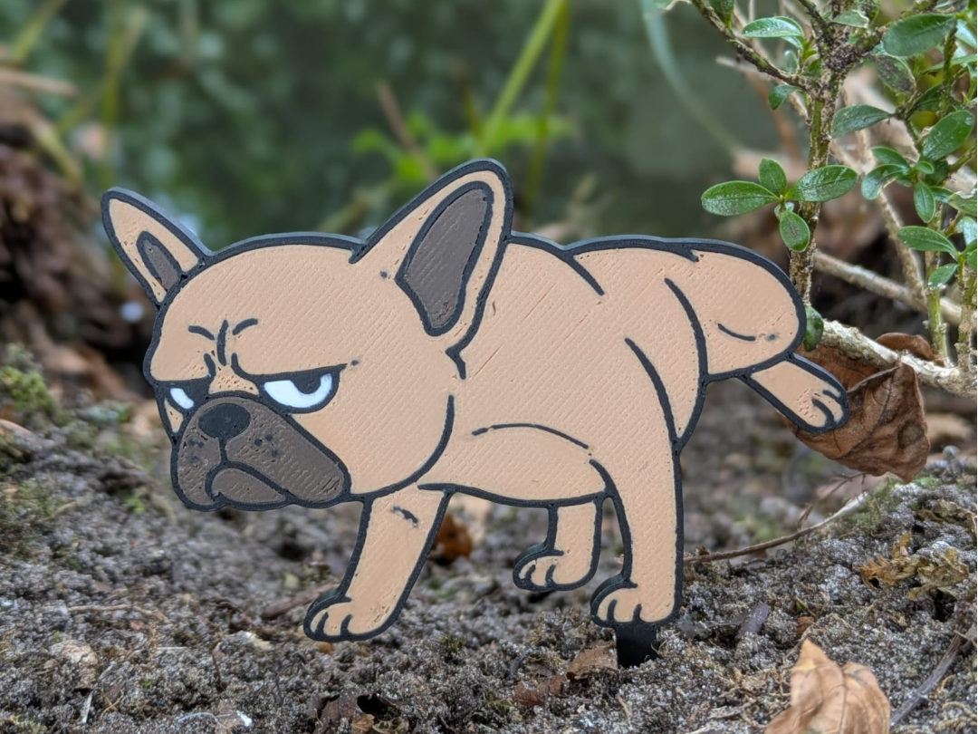 French Bulldog Plant Stake