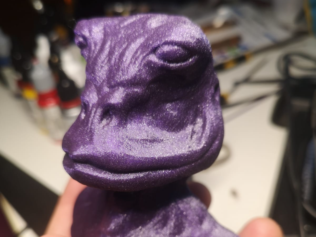 Alien head. Extraterrestrial bust.