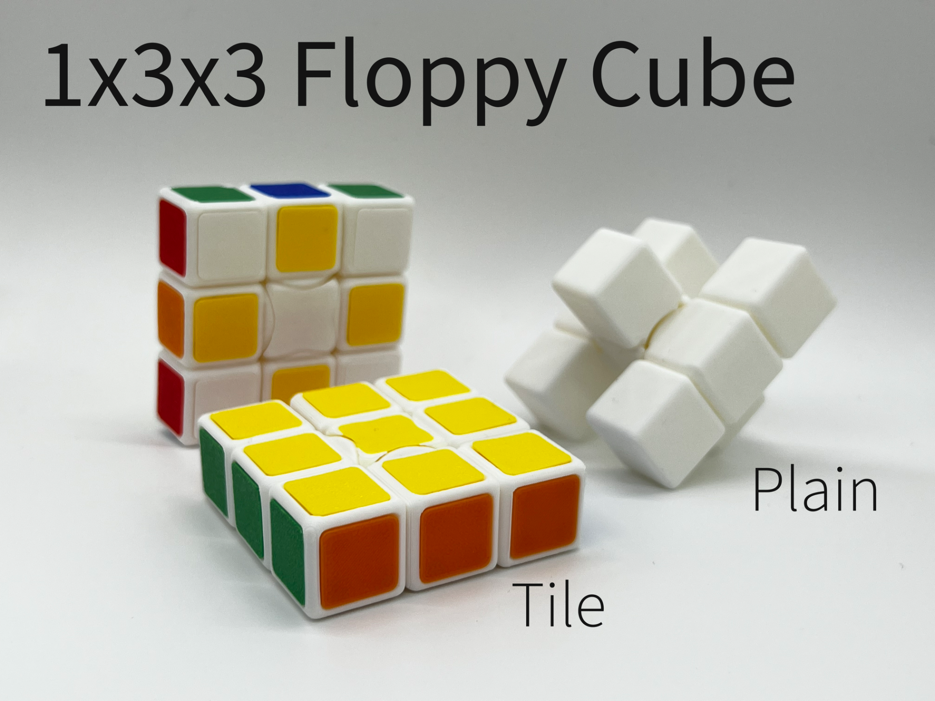 1x3x3 Floppy Rubik Cube Style Puzzle