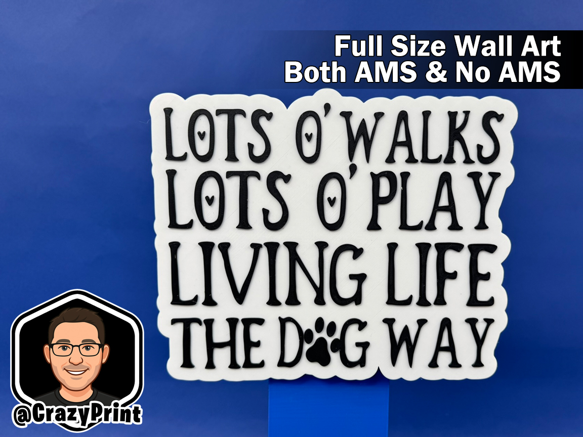 Lovin Life the DOG WAY!  Fun Pet Wall Art - No AMS