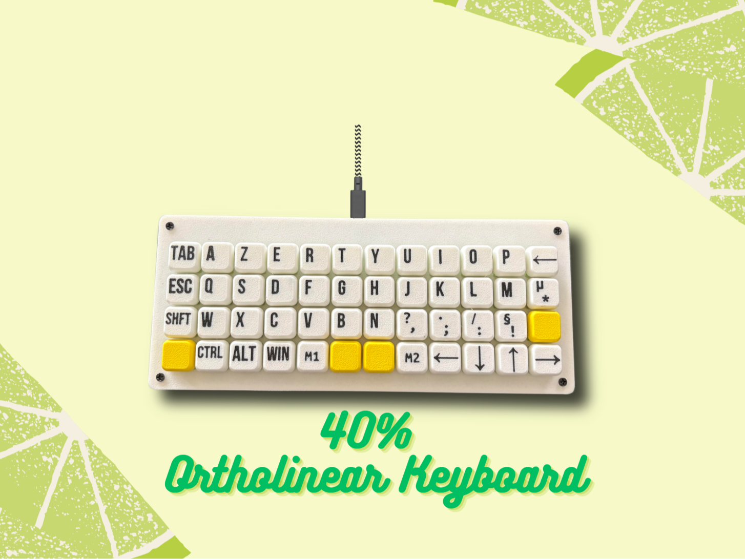 40% Ortholinear Keyboard / Printed KeyCaps