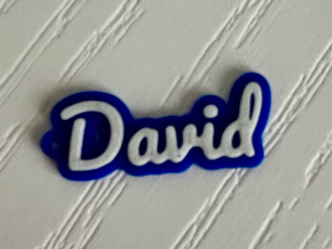 David - 3d printed name keychain personalized