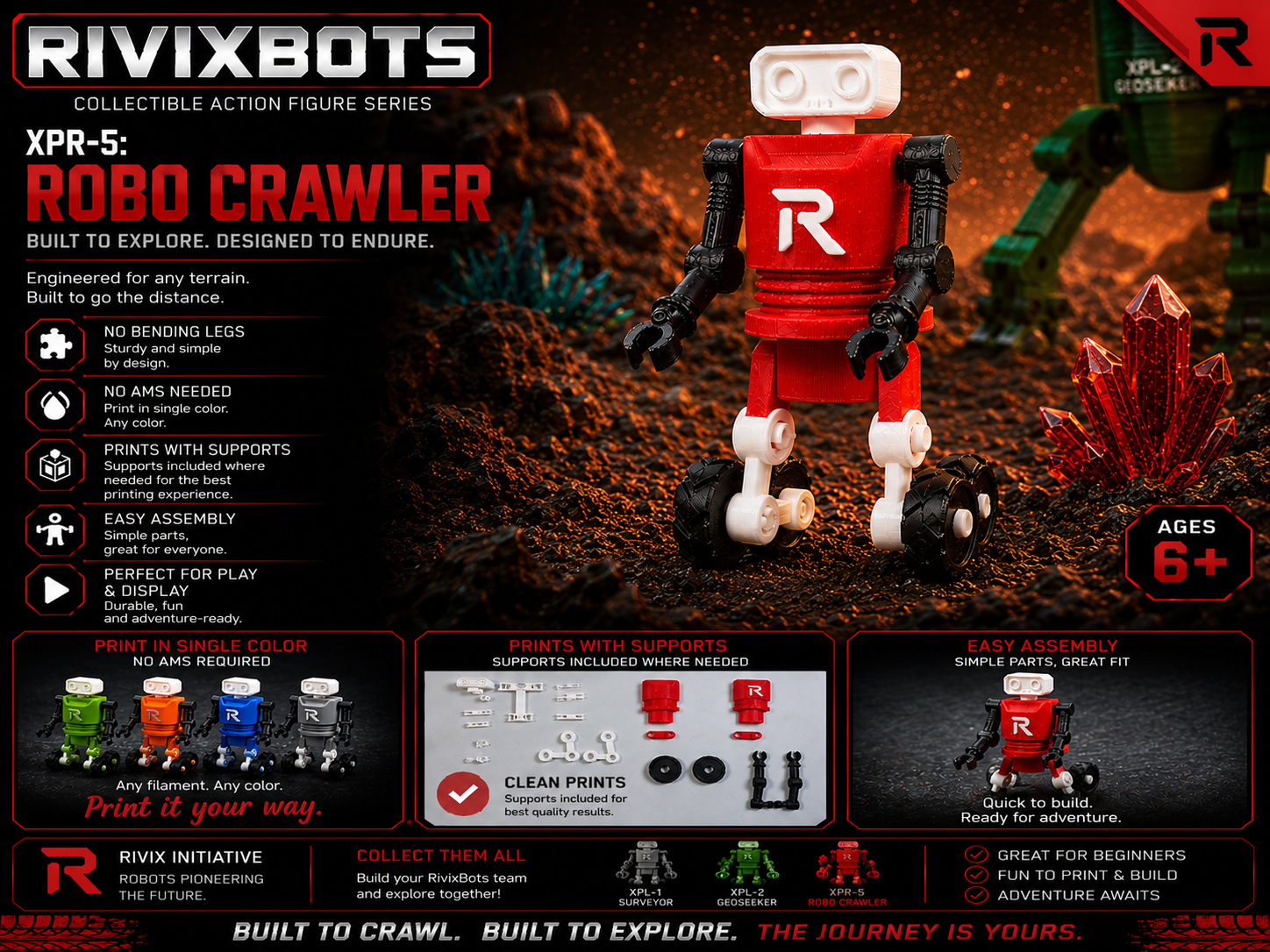 XPR-5 Robo Crawler | Printable Action Figure