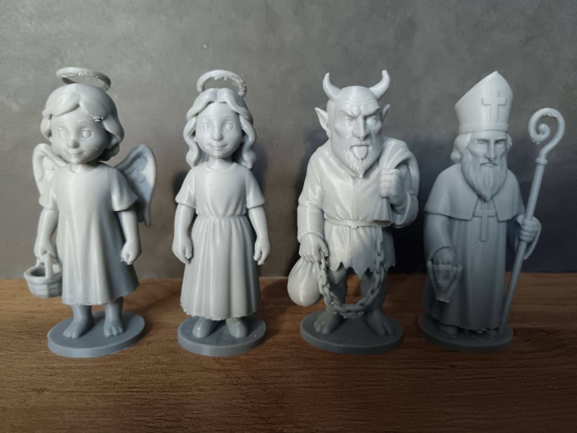 St. Nicholas, devil and angels