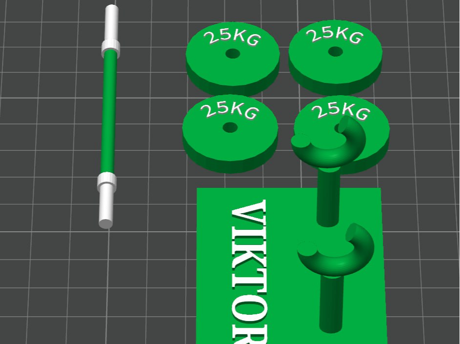 Barbell with plates