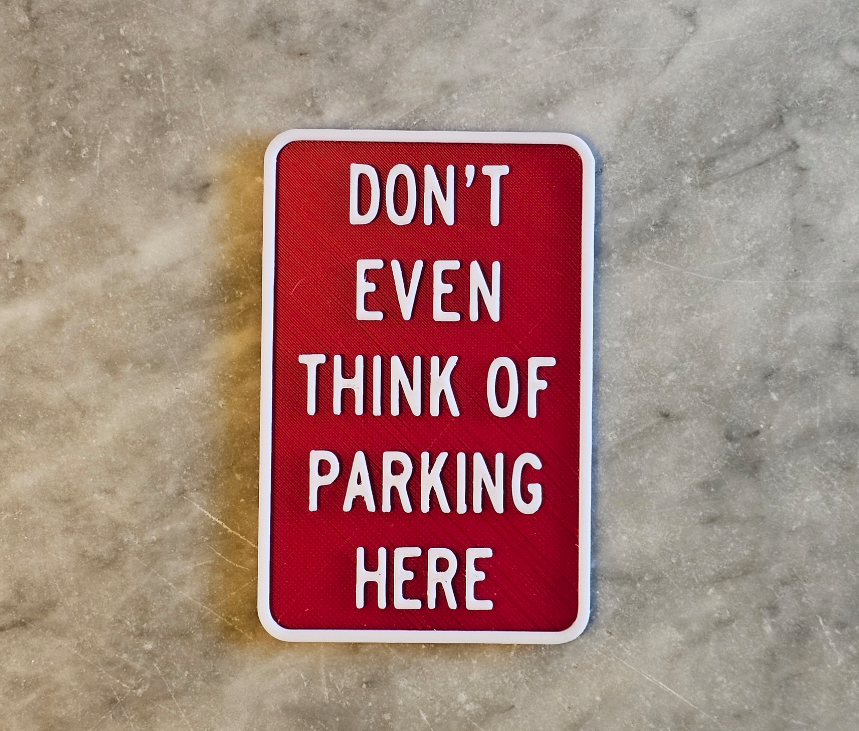 Parking sign reissue