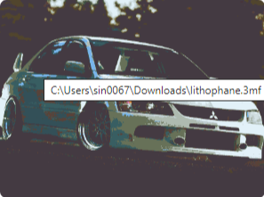 lancer evo lithophane