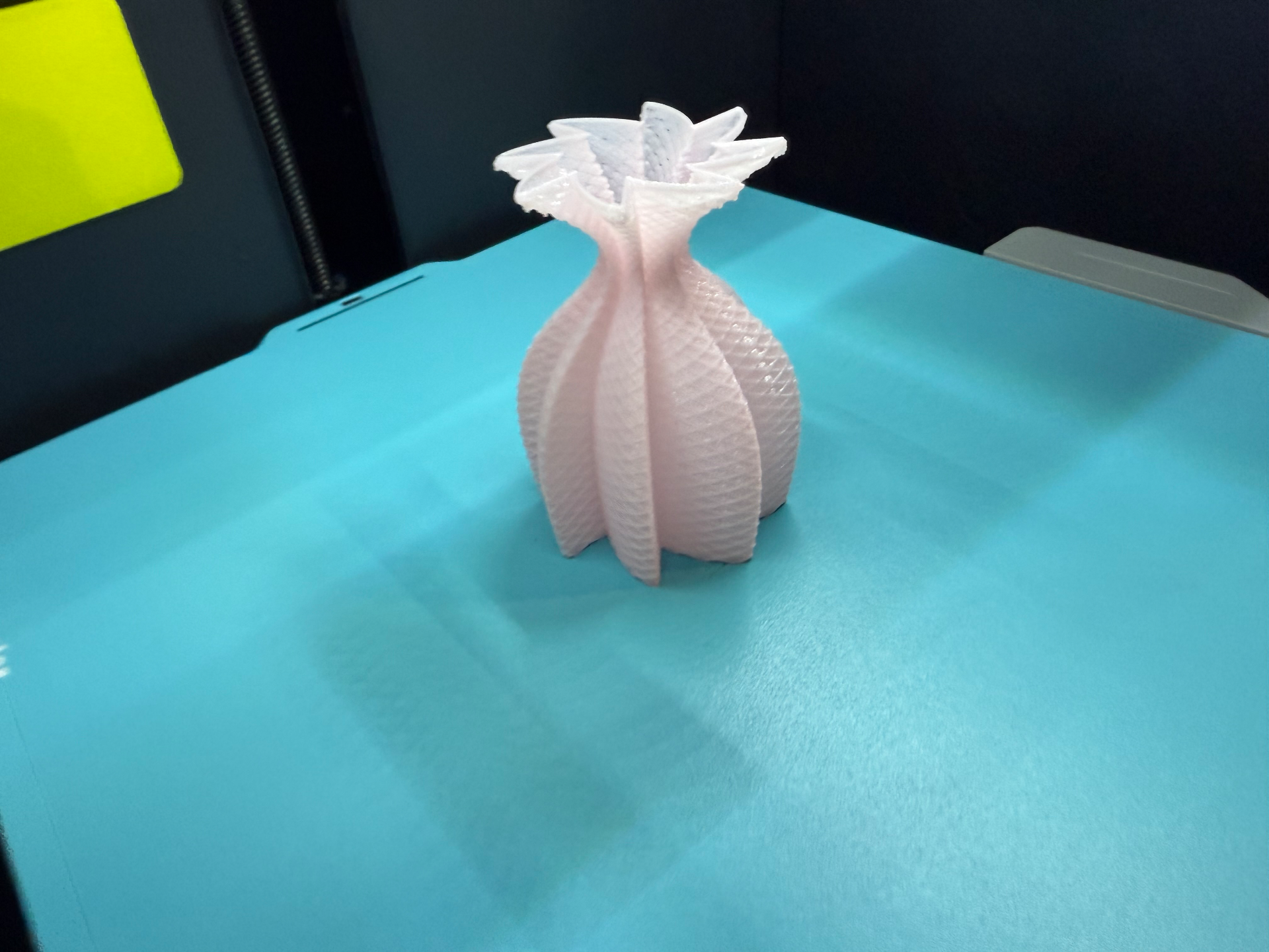 Dekorative Vase mit organischer Drehstruktur
