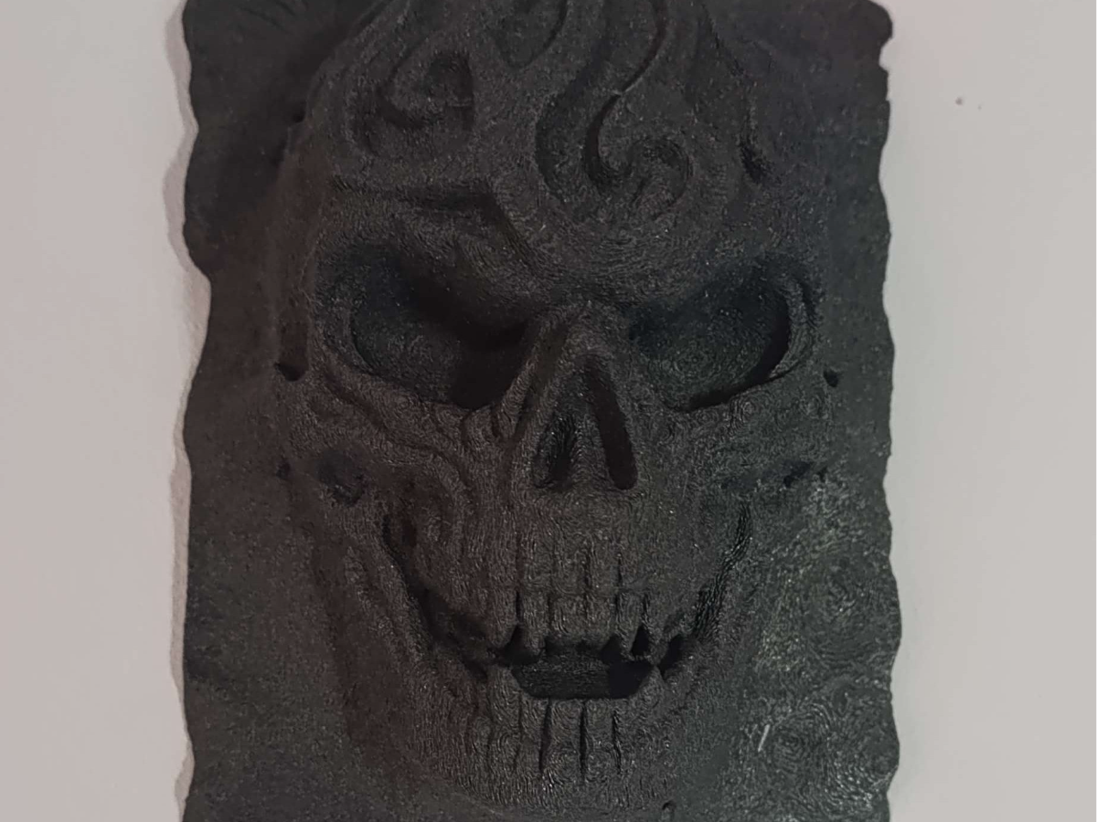 skull on the pillow
