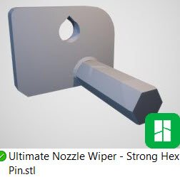 Ultimate Nozzle Wiper - Strong Hex Pin