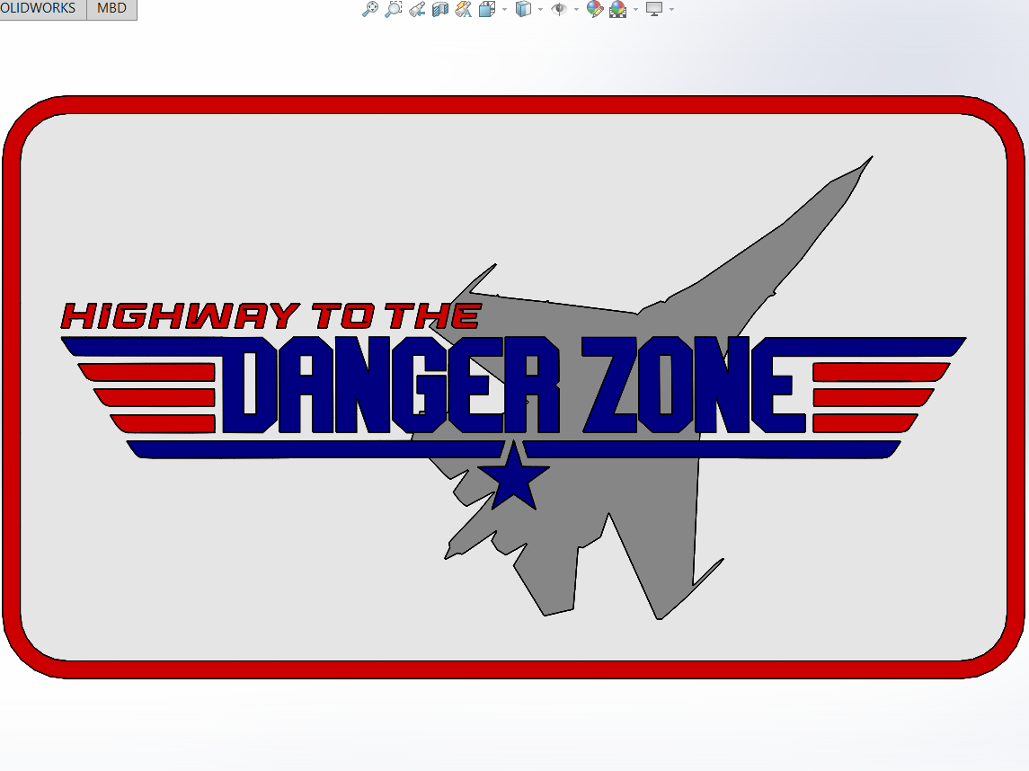 Highway to the Danger Zone - Top Gun door sign