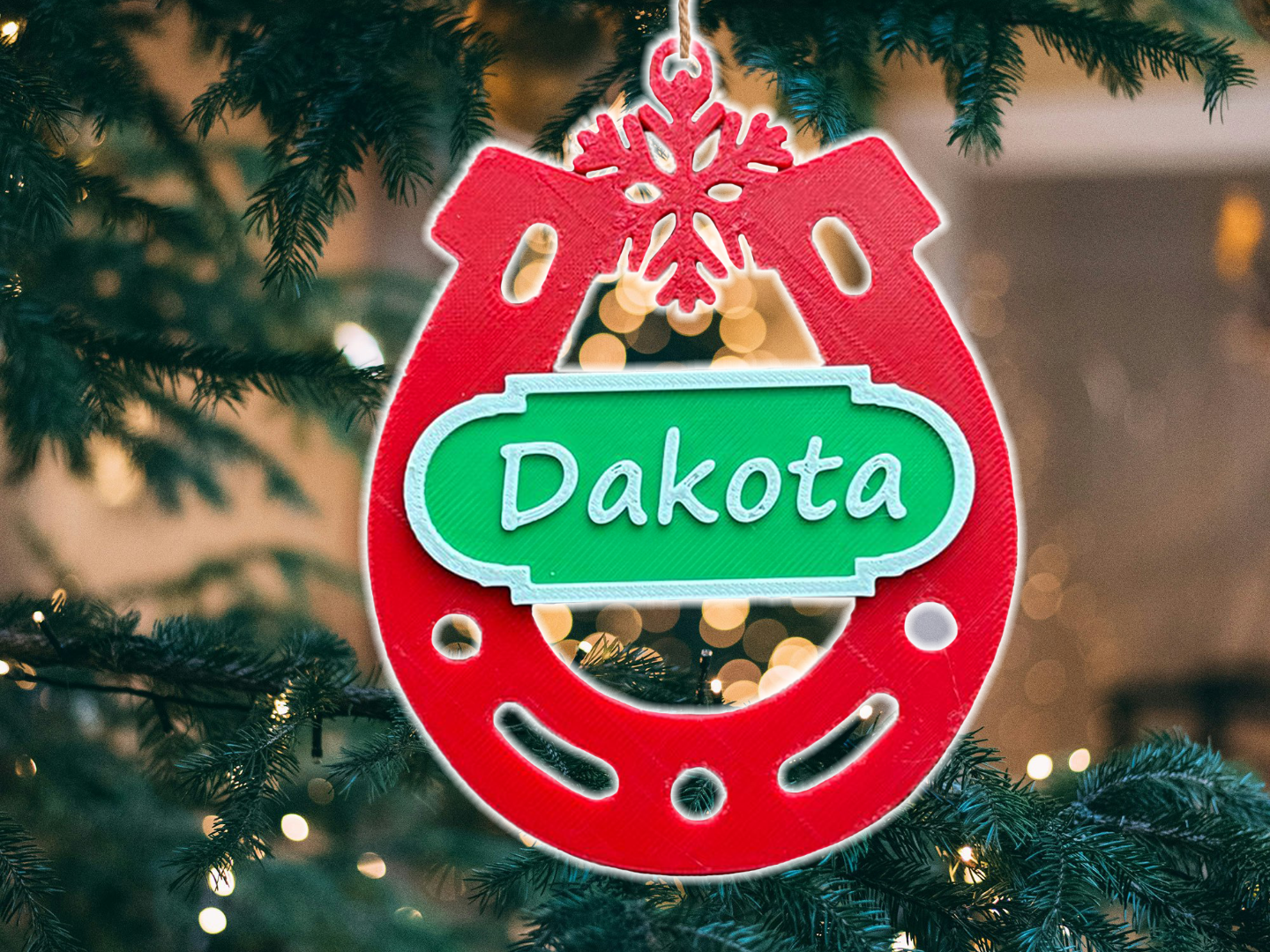 Christmas Ornament: Custom Horse Shoe Ornament
