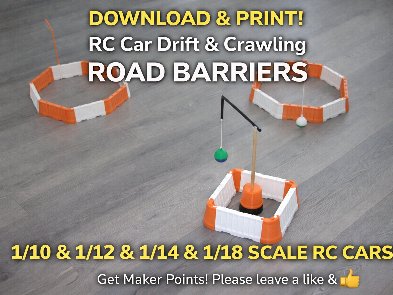 RC car Drift & Crawling Barriers for 1/10 to 1/18