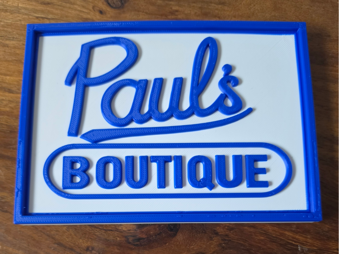 Paul’s Boutique Sign – 2 Color Print Ready