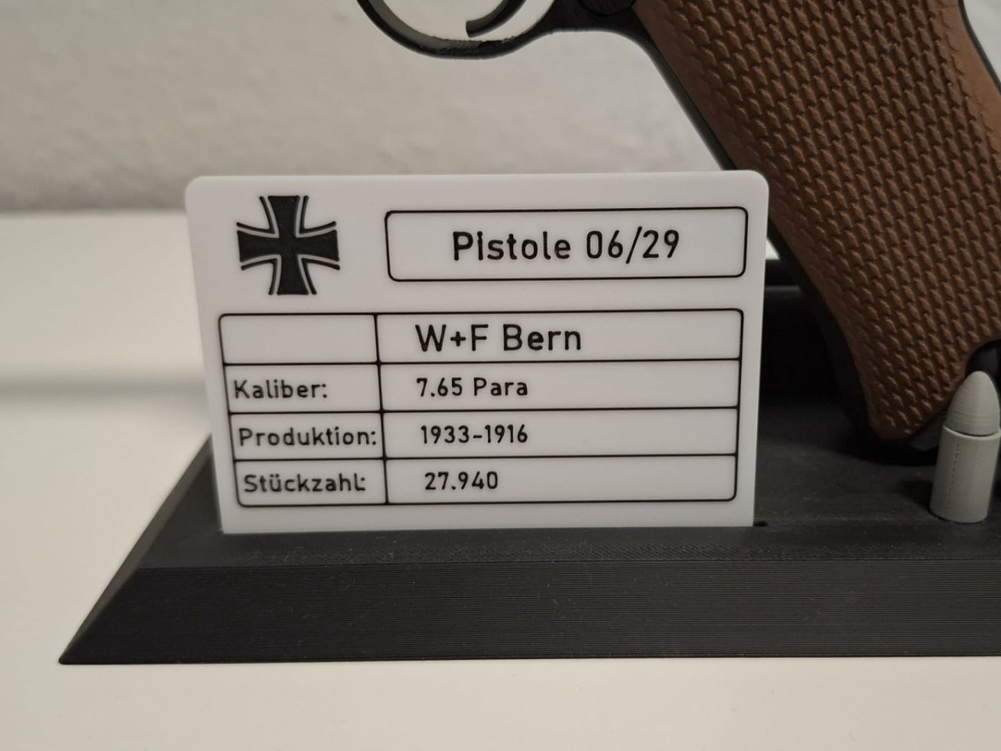 Luger P08 Information Card