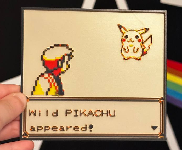 A wild pikachu appeared! scene from pokemon yellow