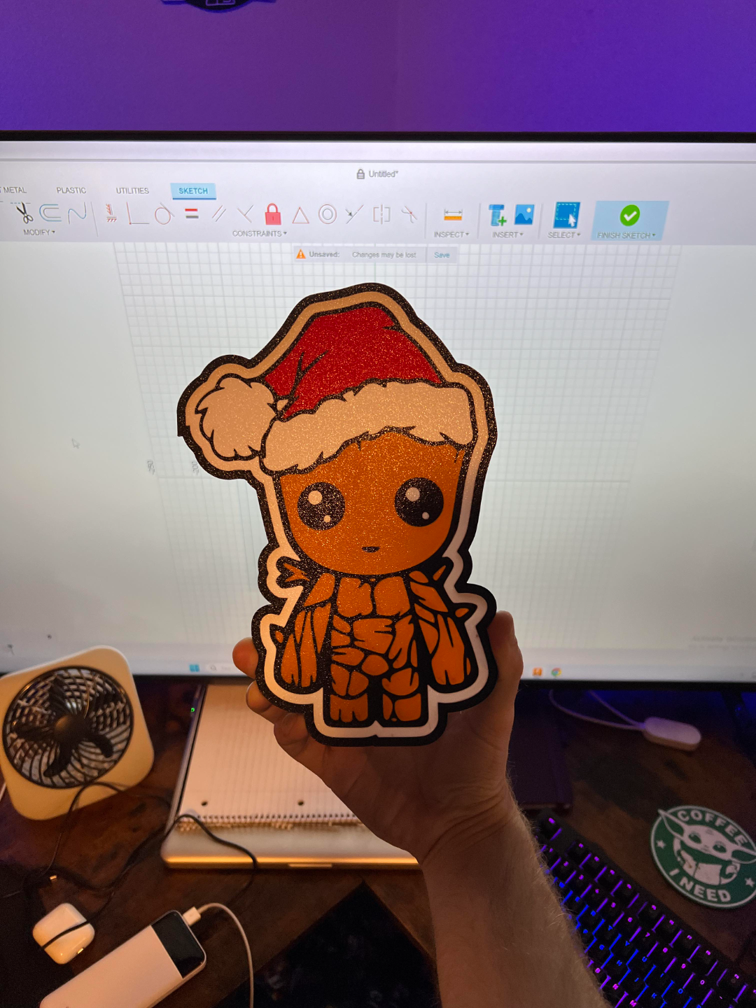 Christmas Baby Groot LED Lamp