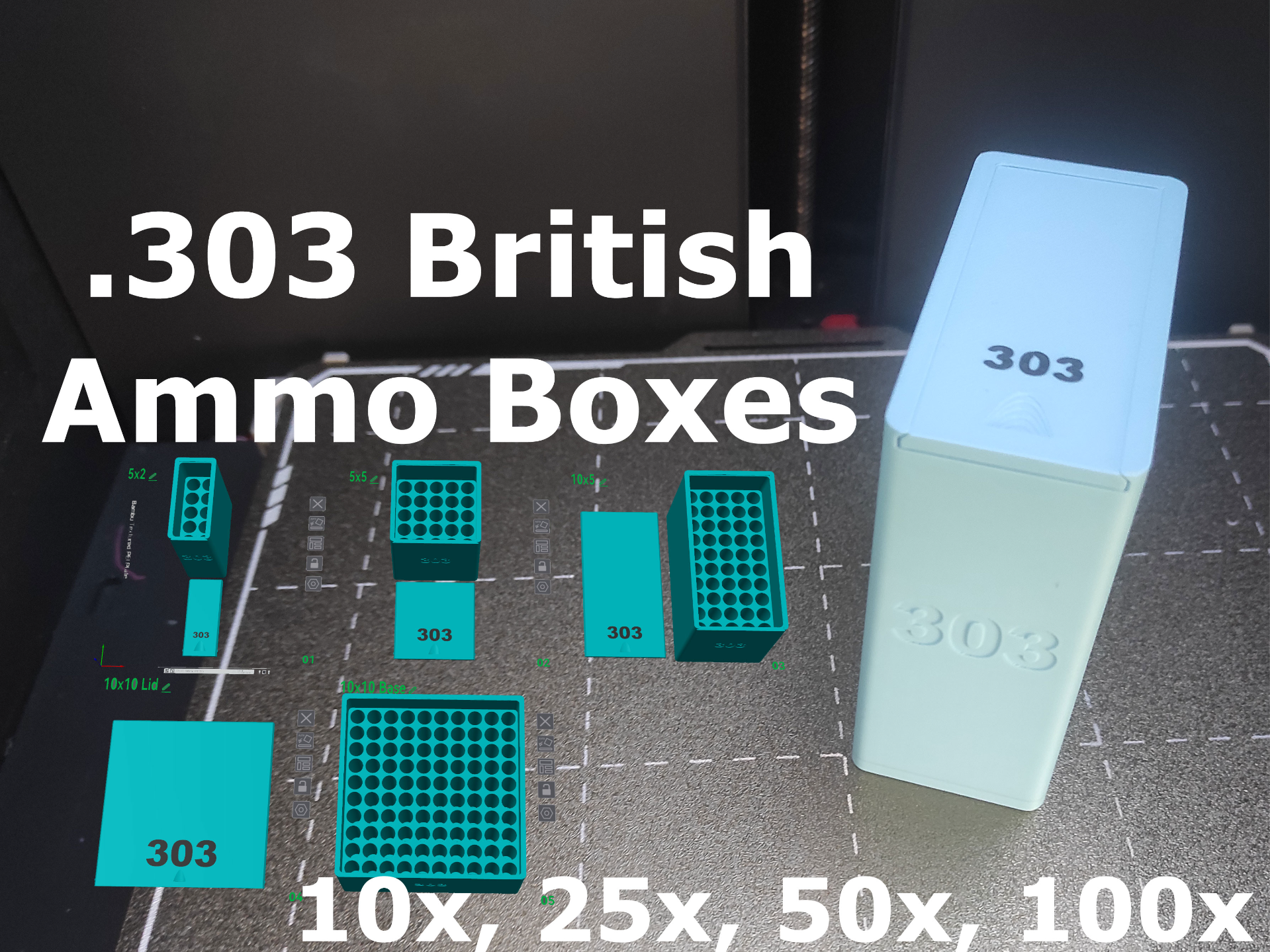 .303 British Ammo Storage Boxes - 10x 25x 50x 100x