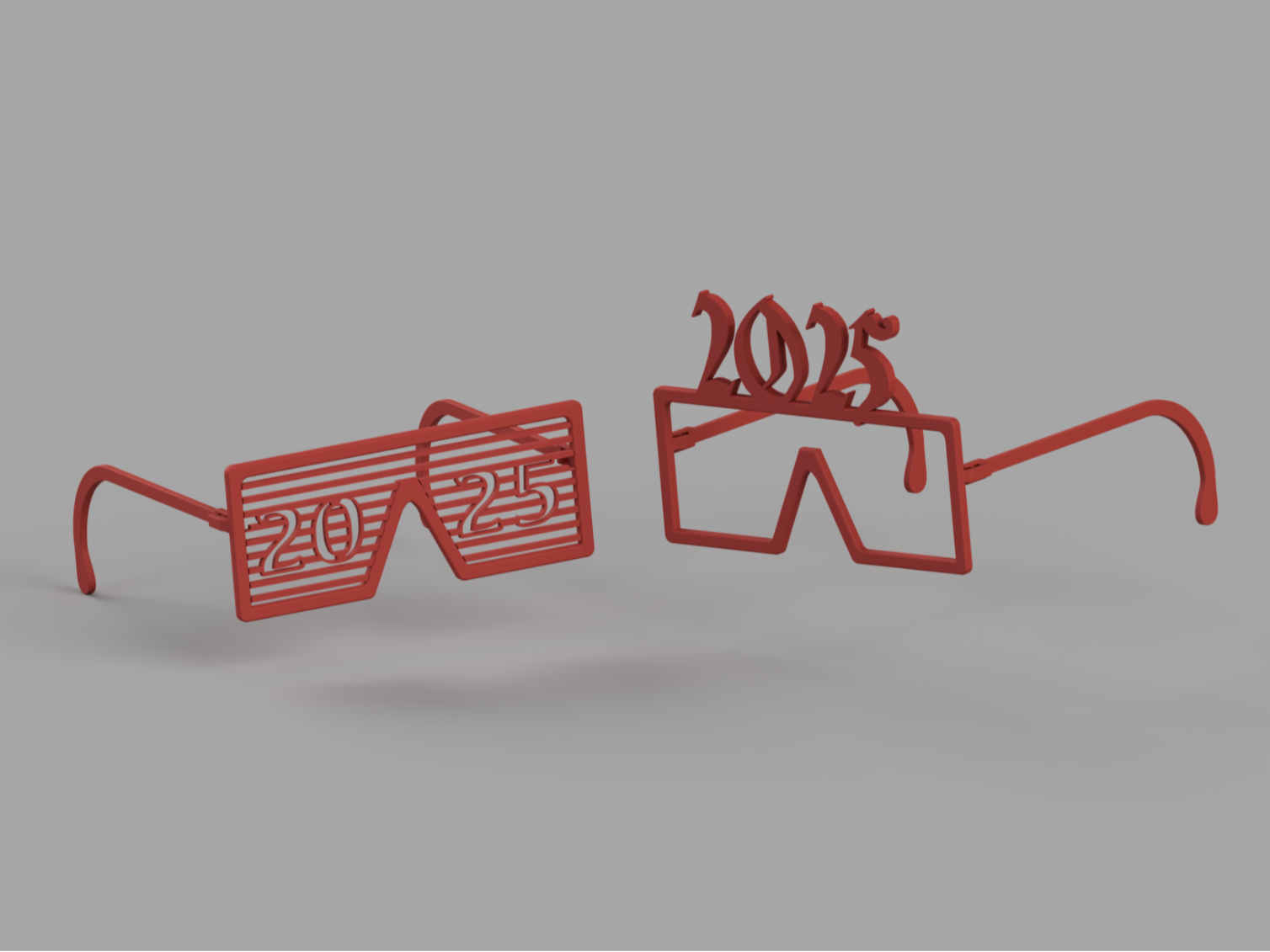 New Year 2025 Celebration Glasses Set - 2 Models