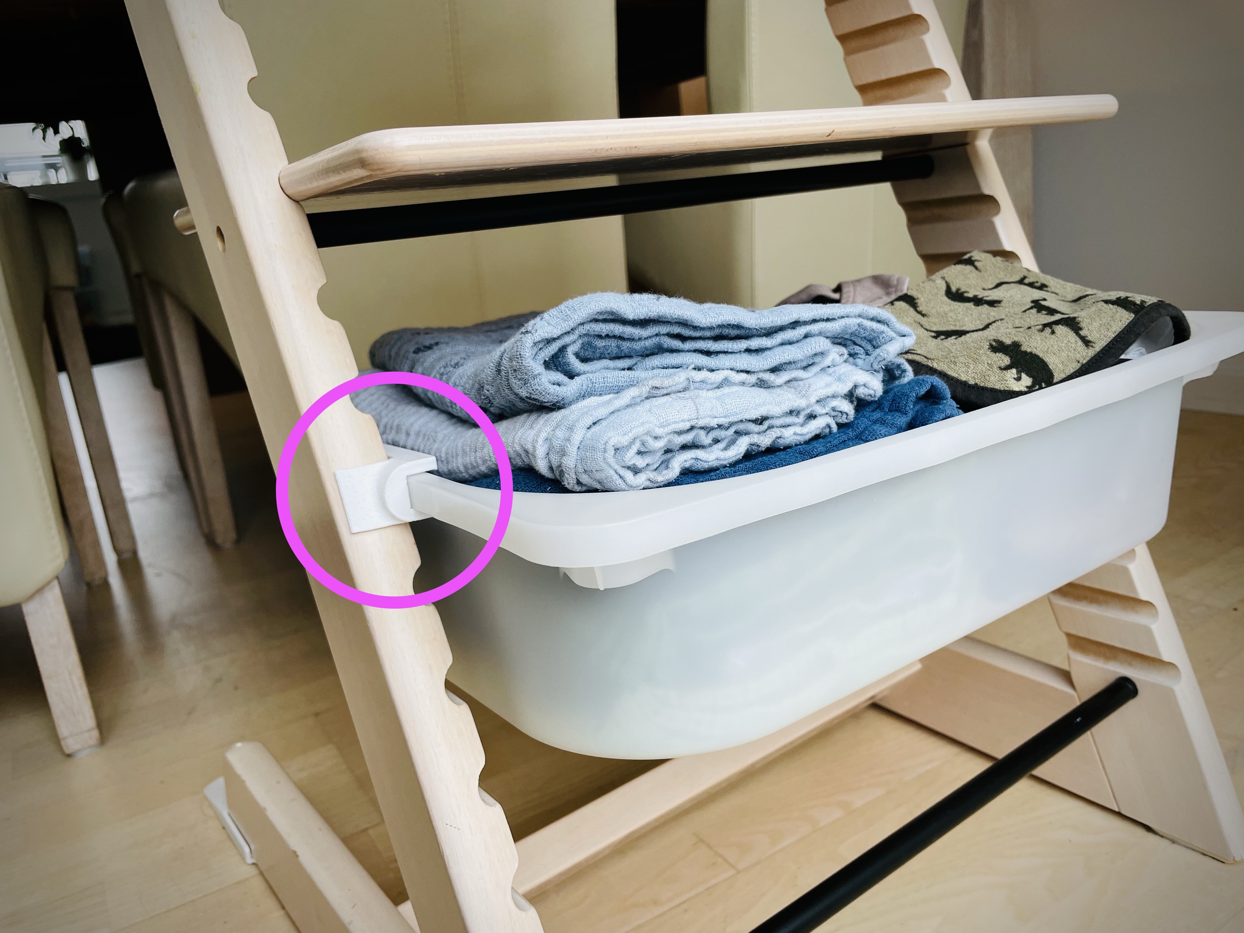 Tripp Trapp Stokke Chair + IKEA Trofast storage