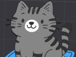 Cat in litterbox keychain