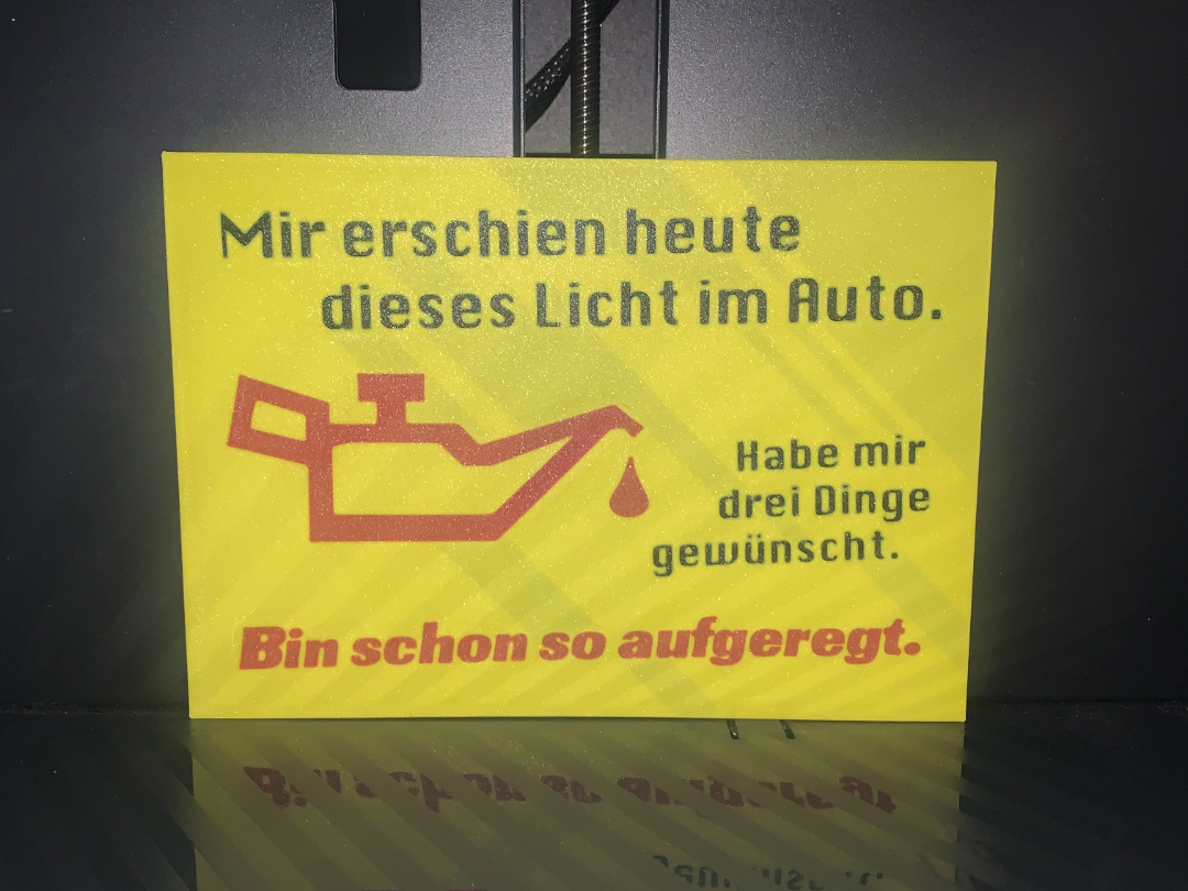 Lustiges Schild: Auto Wunderlampe