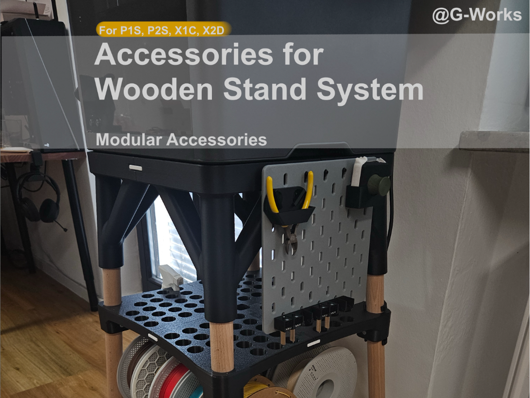 Accessories for Bambu Lab Wooden Rack System