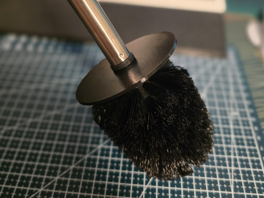 Splash guard for toilet brush
