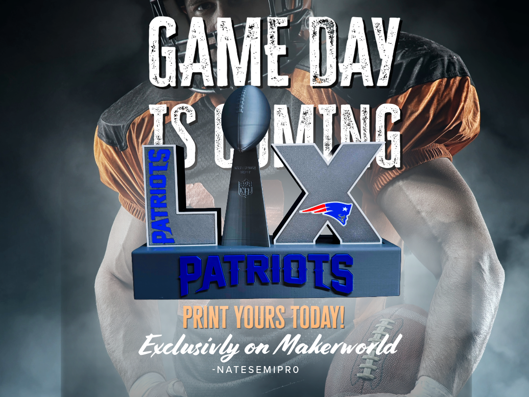 New England Patriots LED Lightbox – With Trophy