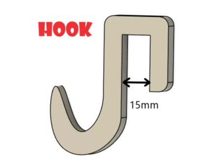 Hanger / wieszak 15mm