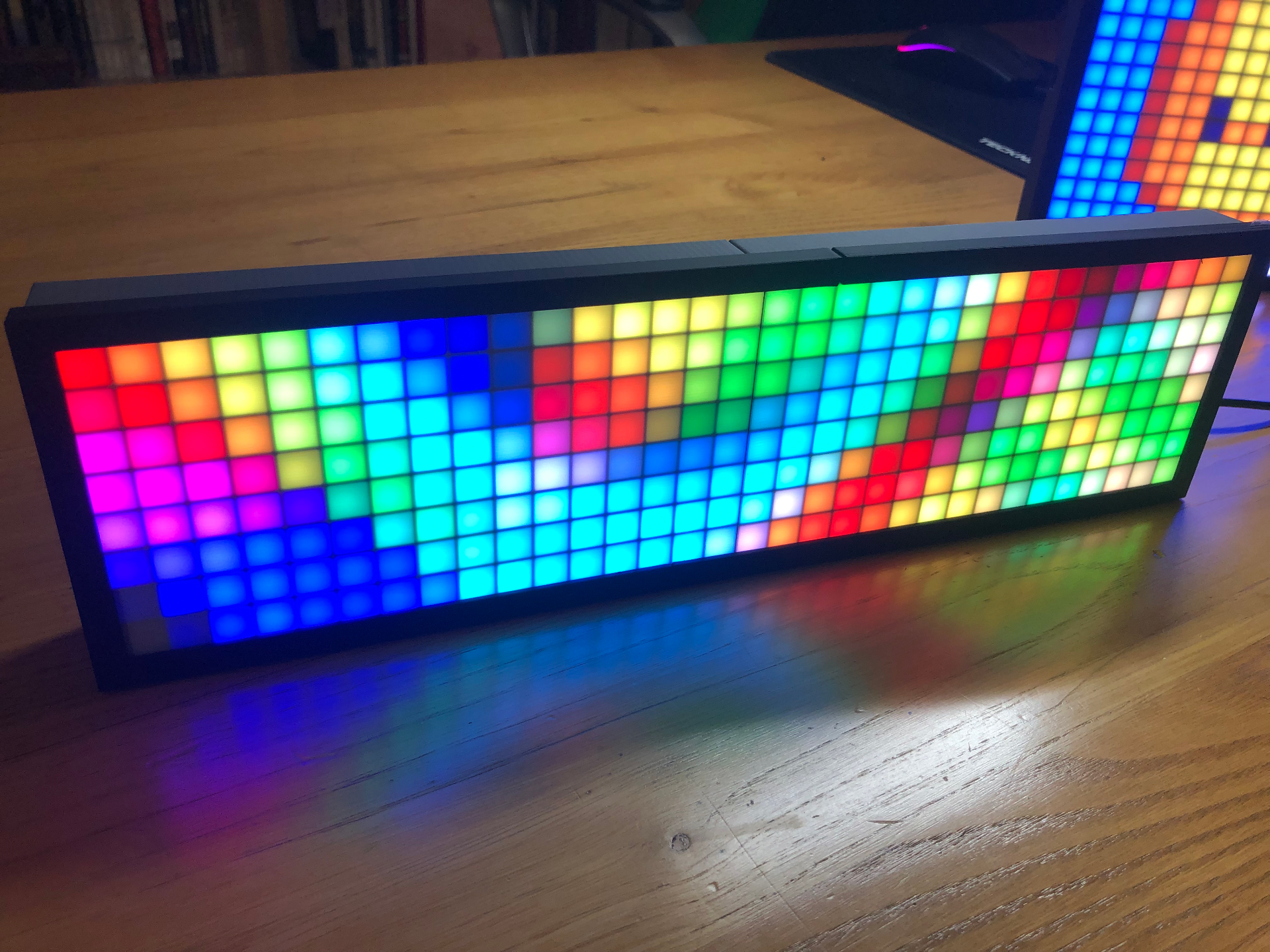 8x32 LED Matrix Frame with Diffuser Grid
