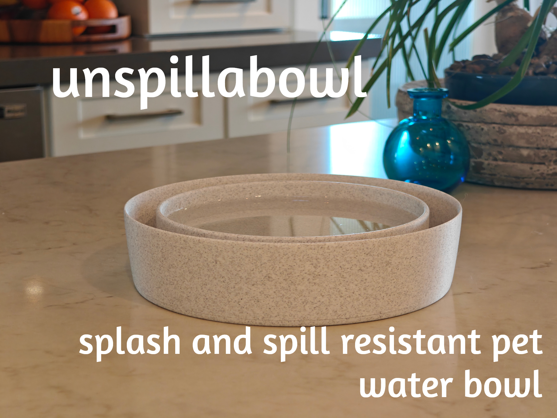 Unspillabowl - Splash/Spill resistant water bowl