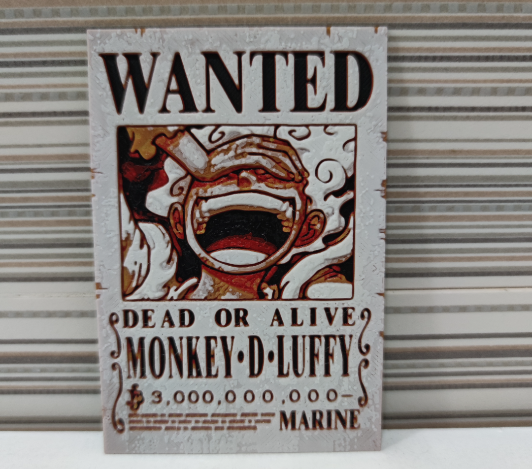 Hueforge style letter from Luffy