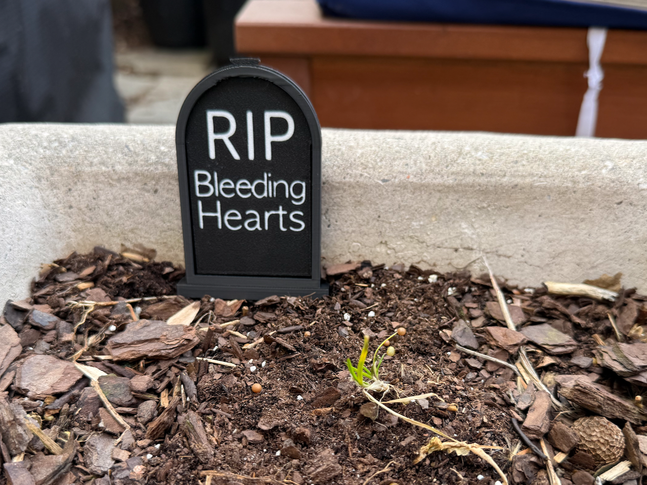 Gravestone Plant Label