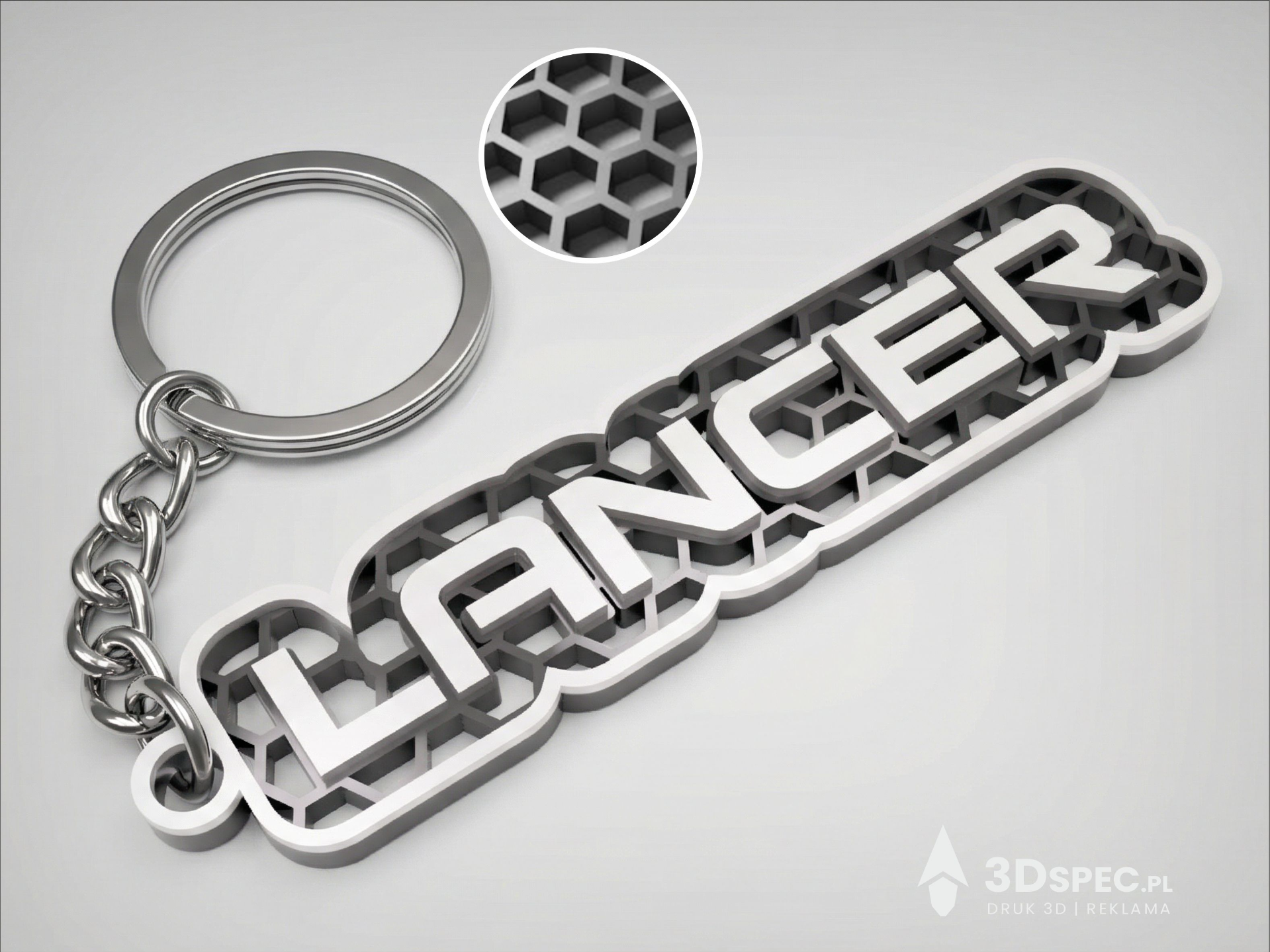 Lancer logo keychain