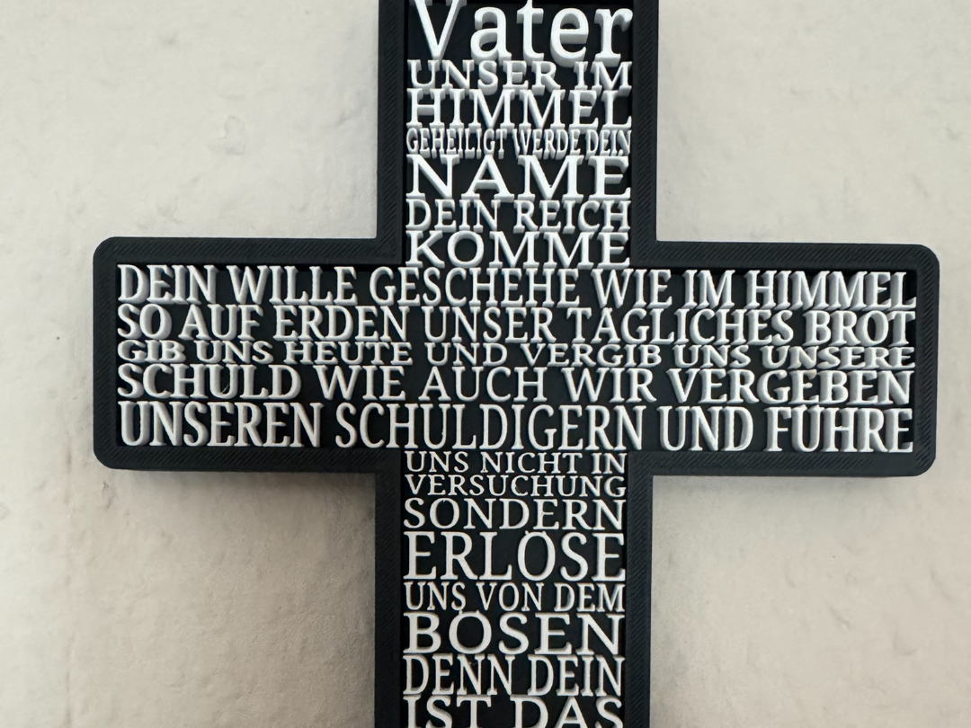 Vater unser Kreuz/Wanddekoration/Gebet deutsch