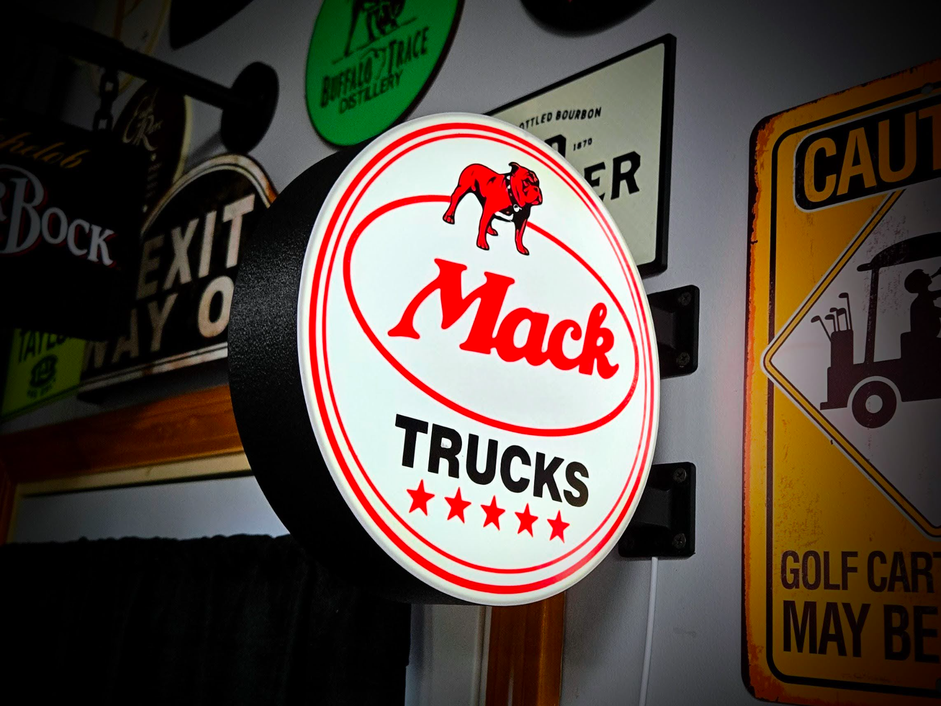 MACK TRUCKS ~ 2-Sided Gas Station Lightbox Sign