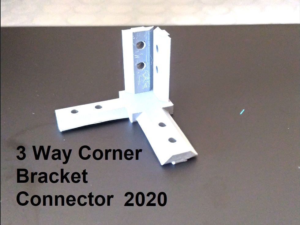 3 Way Corner Bracket 2020  - Connettore 3 Vie 2020