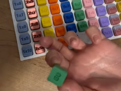 Interactive Multiplication Table Cube Set