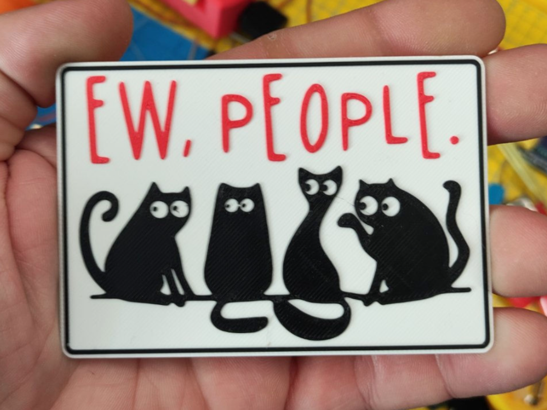 EW, people - cat sign